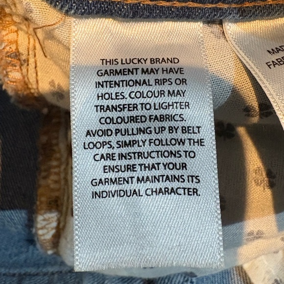 Lucky Brand Highrise Mom Patch Works Blue Jeans Size 6 Cotton - Picture 11 of 12